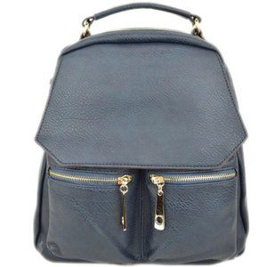 Fabriano Italia Navy Blue Leather 10121 Multipurpose Mini Backpack